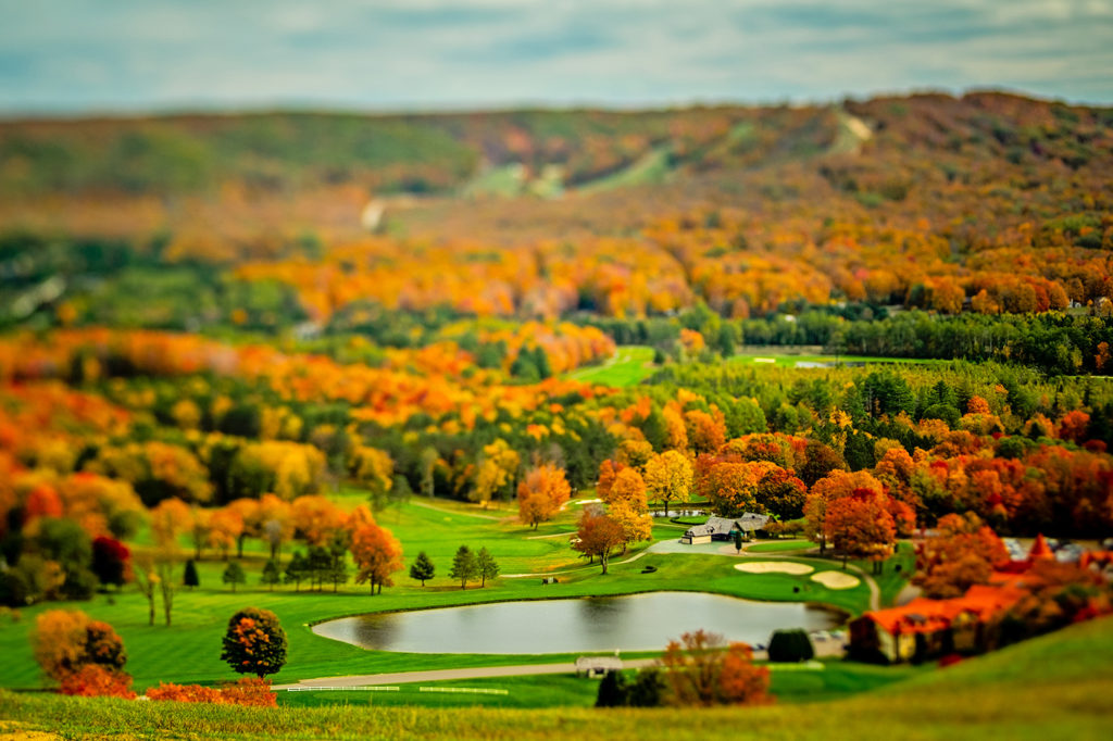 Autumn view at Boyne Highlands.